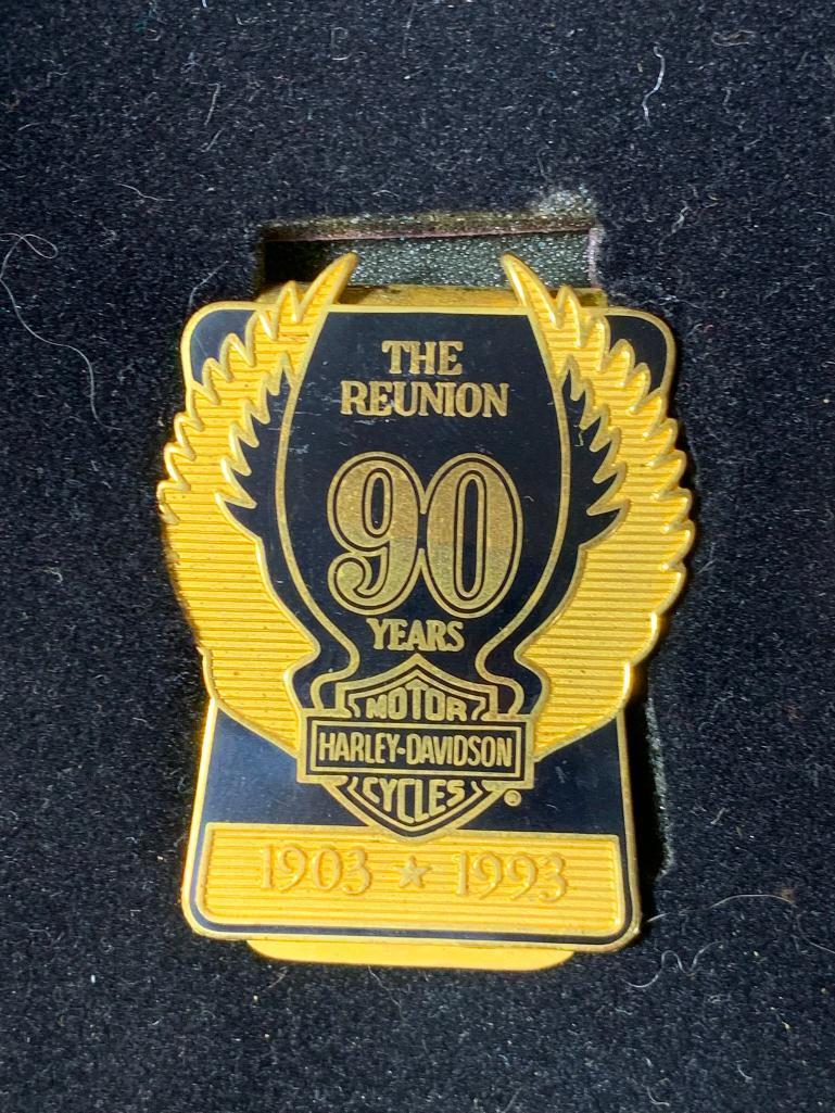 The 90th Reunion Harley Davidson Pen & Money Clip with Box