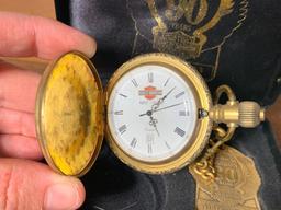 The 90th Reunion Harley Davidson Pocket Watch with Case