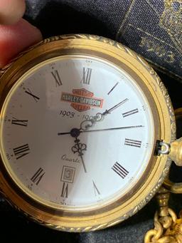 The 90th Reunion Harley Davidson Pocket Watch with Case