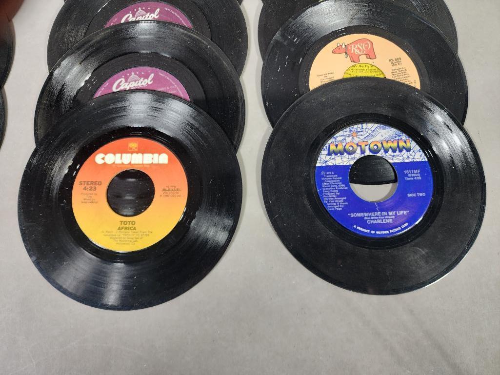 Mixed Group of 45 records - Disco Nights, Glen Campbell, Diana Ross, Mary Poppins and More