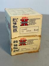 (2) Boxes of 16 Gauge Shotgun Ammunition