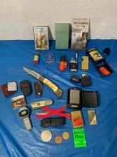 Group of Lighters including Zippo, Knives, Timex Watch & More