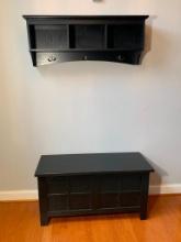 Entryway Shelf with Matching Storage Chest