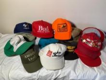 Group of Retro Vintage Advertising Ball Caps