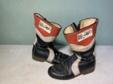 Vintage Full Bore by GASPO Motor Cross Leather Boots Made in Italy.