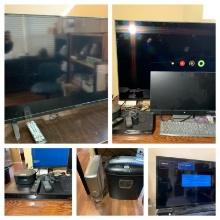 Group of Electronics - Three TV's, Monitors, DVD Player & More