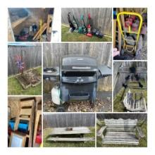 Outdoor items and shed contents lot