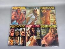 6 Vintage Penthouse Magazines 1973-1974