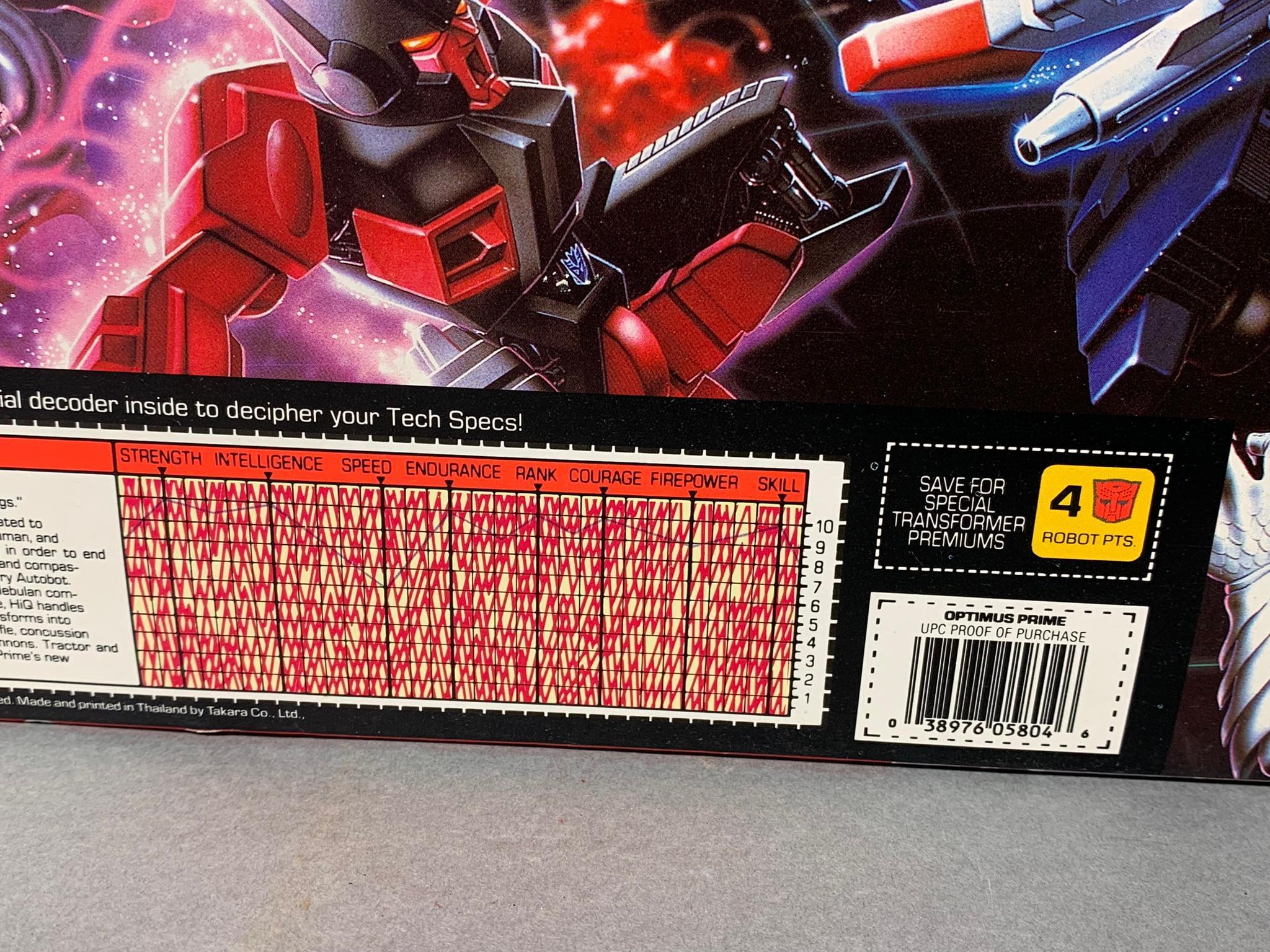 Factory Sealed 1987 Hasbro Transformer Powermaster Optimus Prime