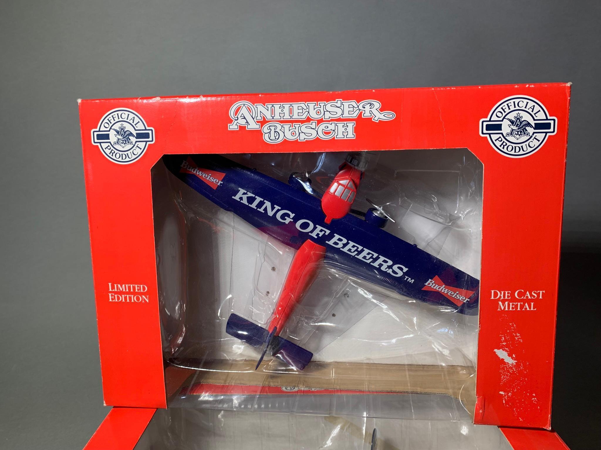 Anheuser Busch Limited Edition Diecast Metal Airplane Banks