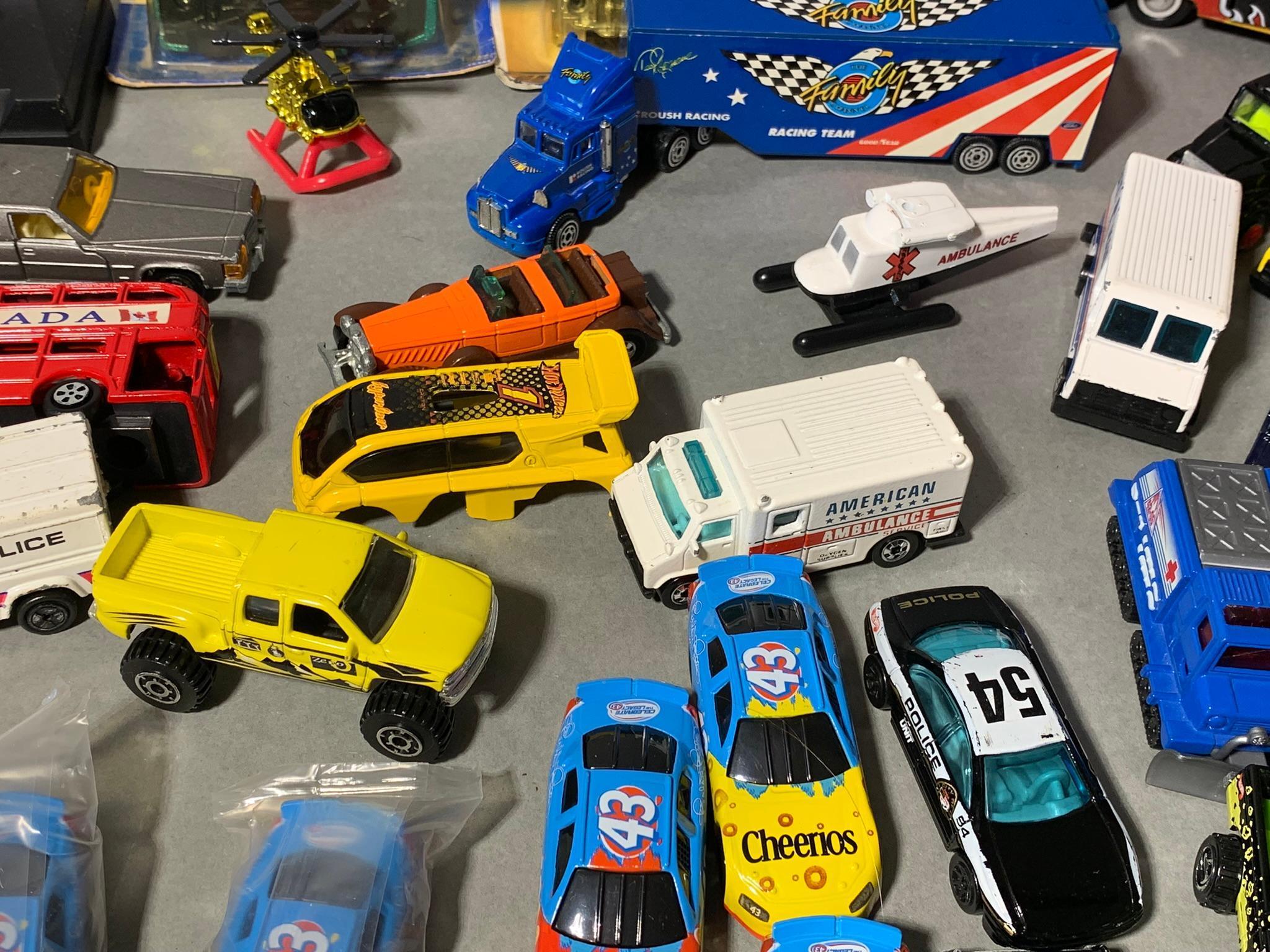 Group of Collectible Cars including Cereal Cars, Hot Wheels,