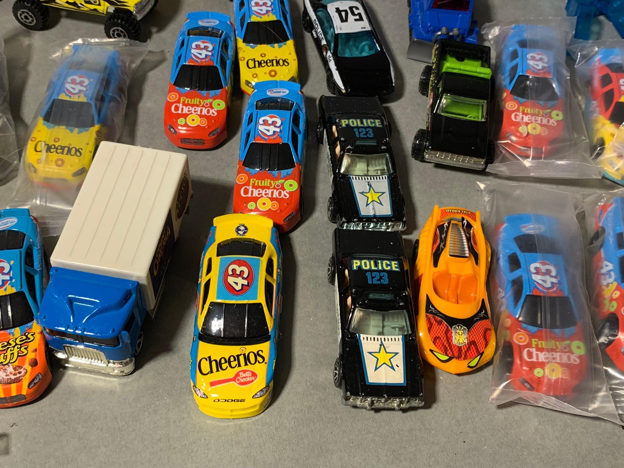 Group of Collectible Cars including Cereal Cars, Hot Wheels,