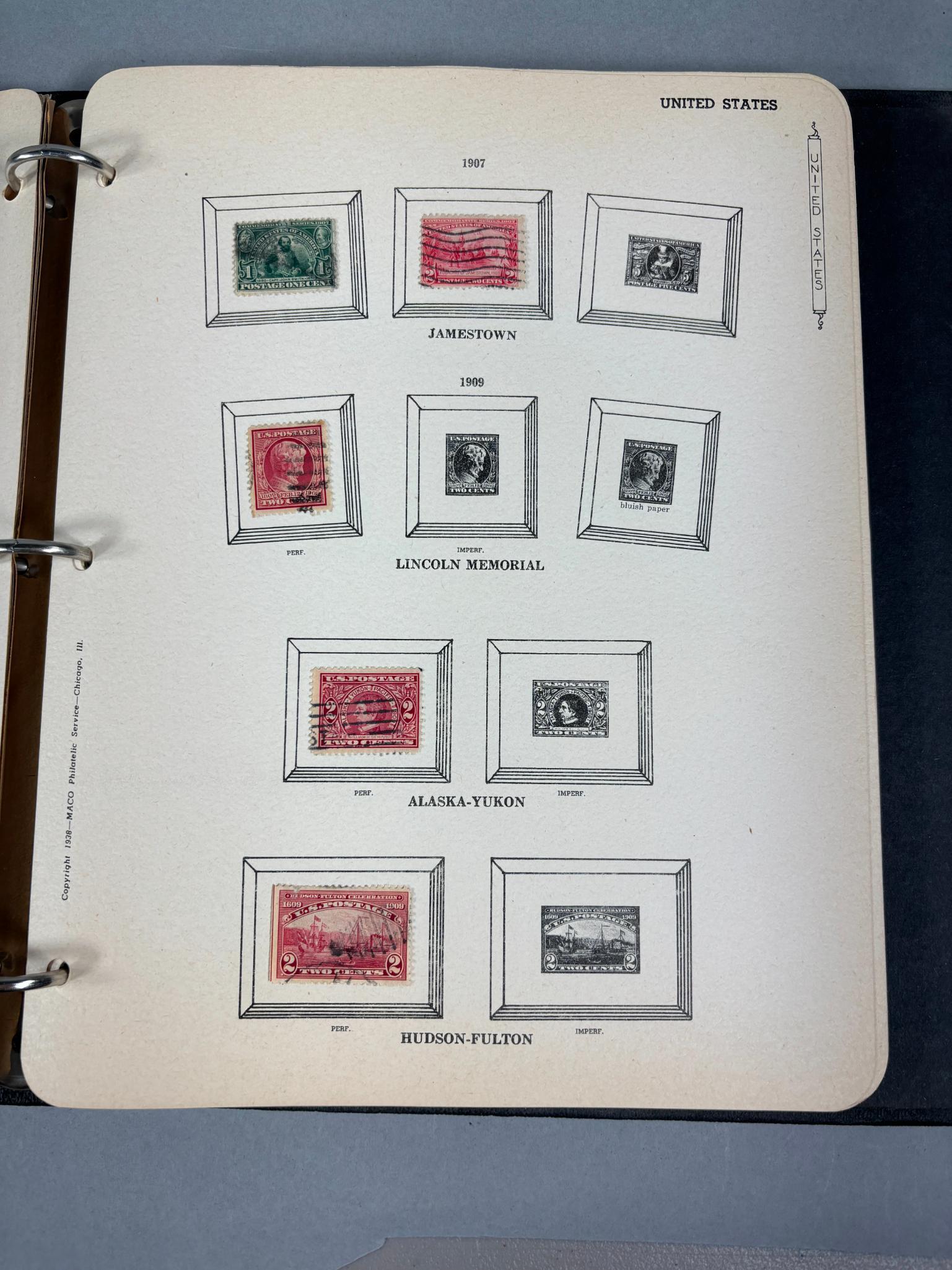 US Stamp Album 1800s 1900s Stamps