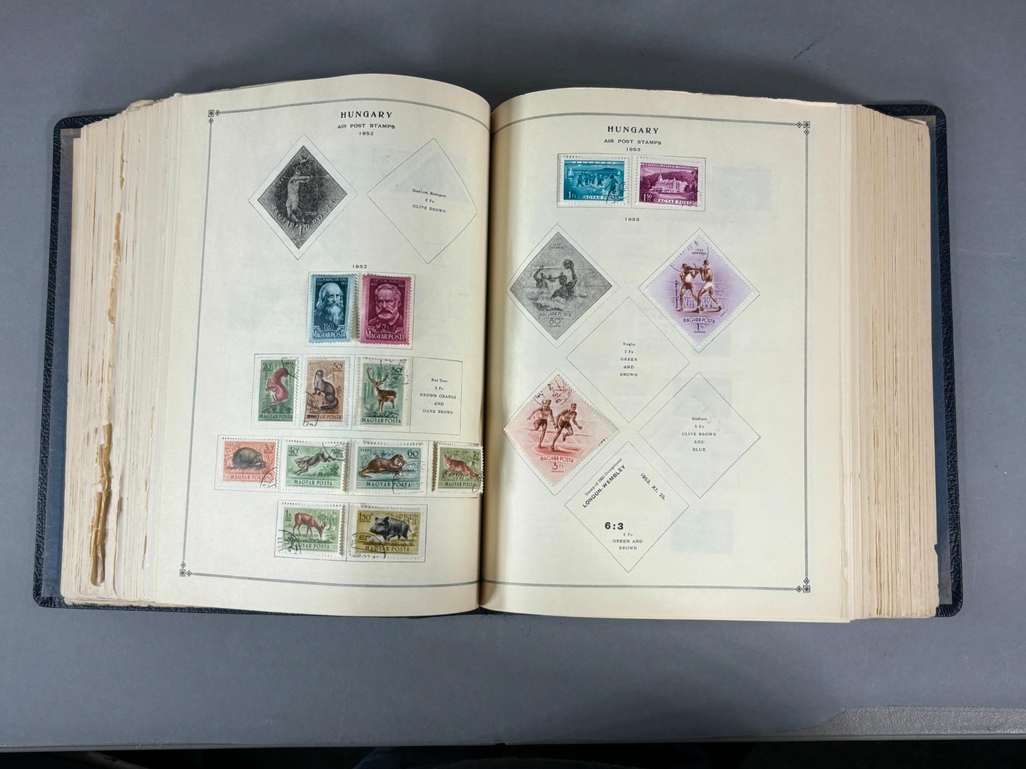 Group Lot of 5 International Stamp Albums Vol 1-V