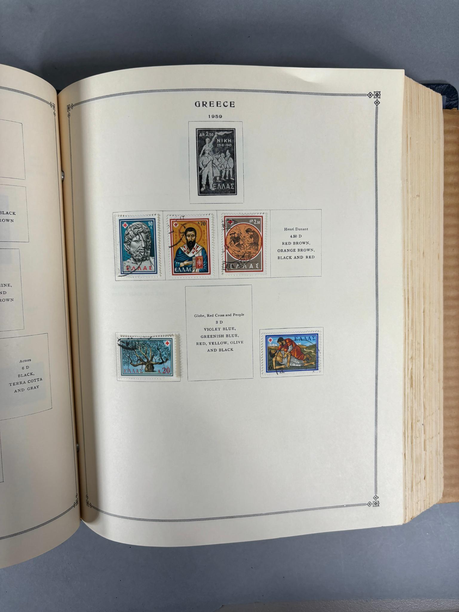 Group Lot of 5 International Stamp Albums Vol 1-V