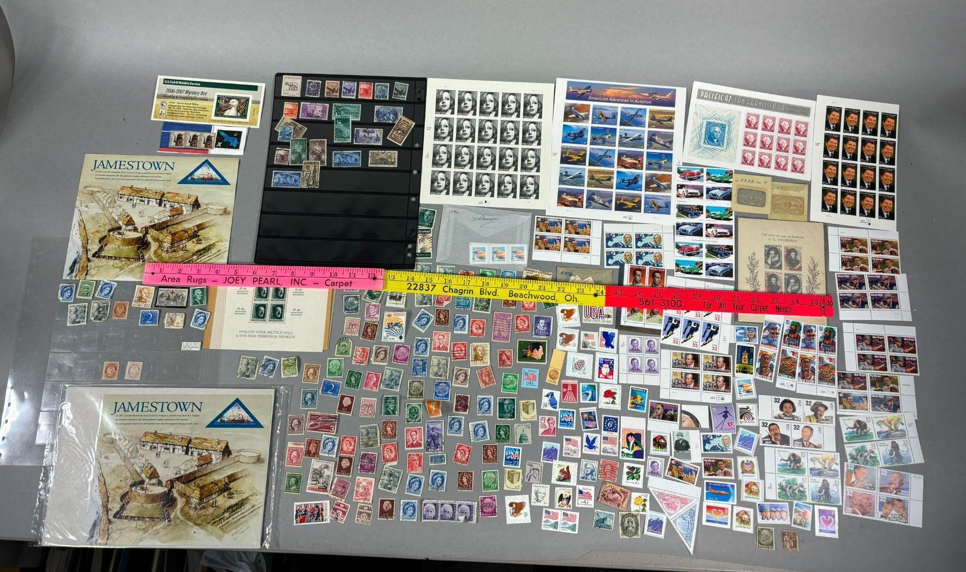 Very Large Lot of Vintage Stamps Unused US, Foreign