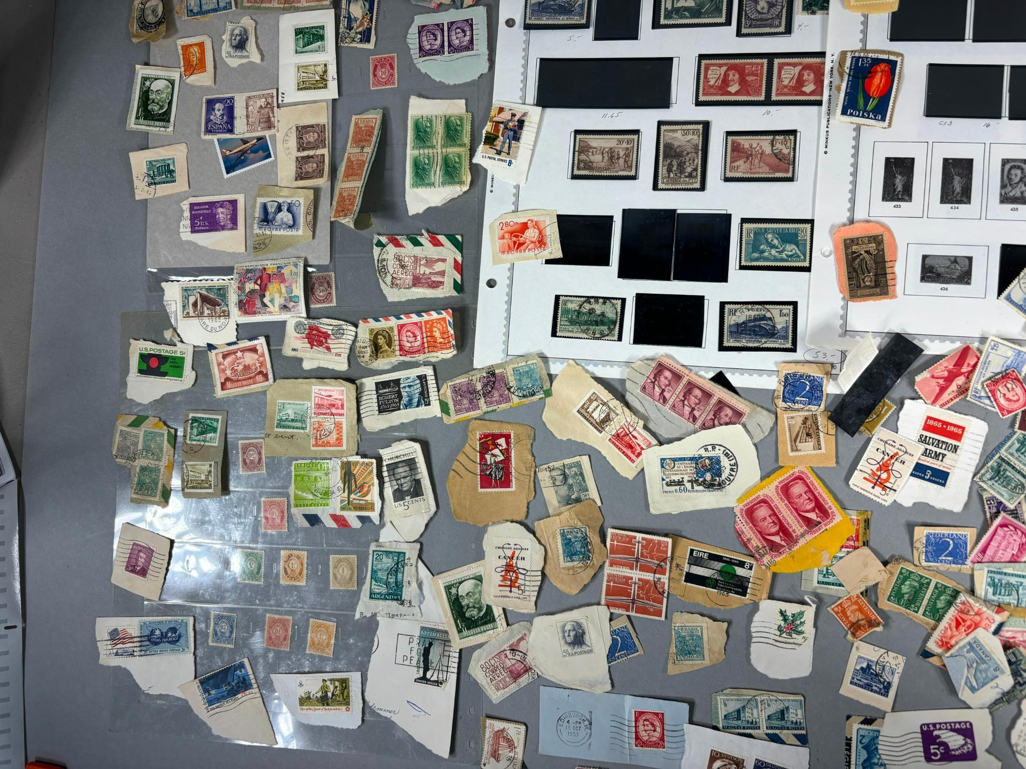 Very Large Lot of Vintage Stamps Unused US, Foreign