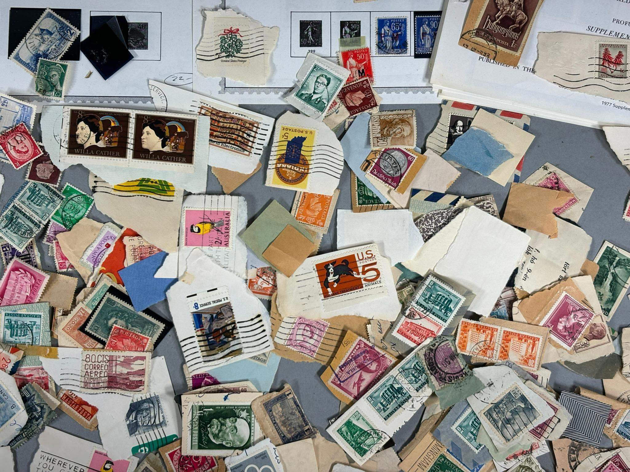 Very Large Lot of Vintage Stamps Unused US, Foreign