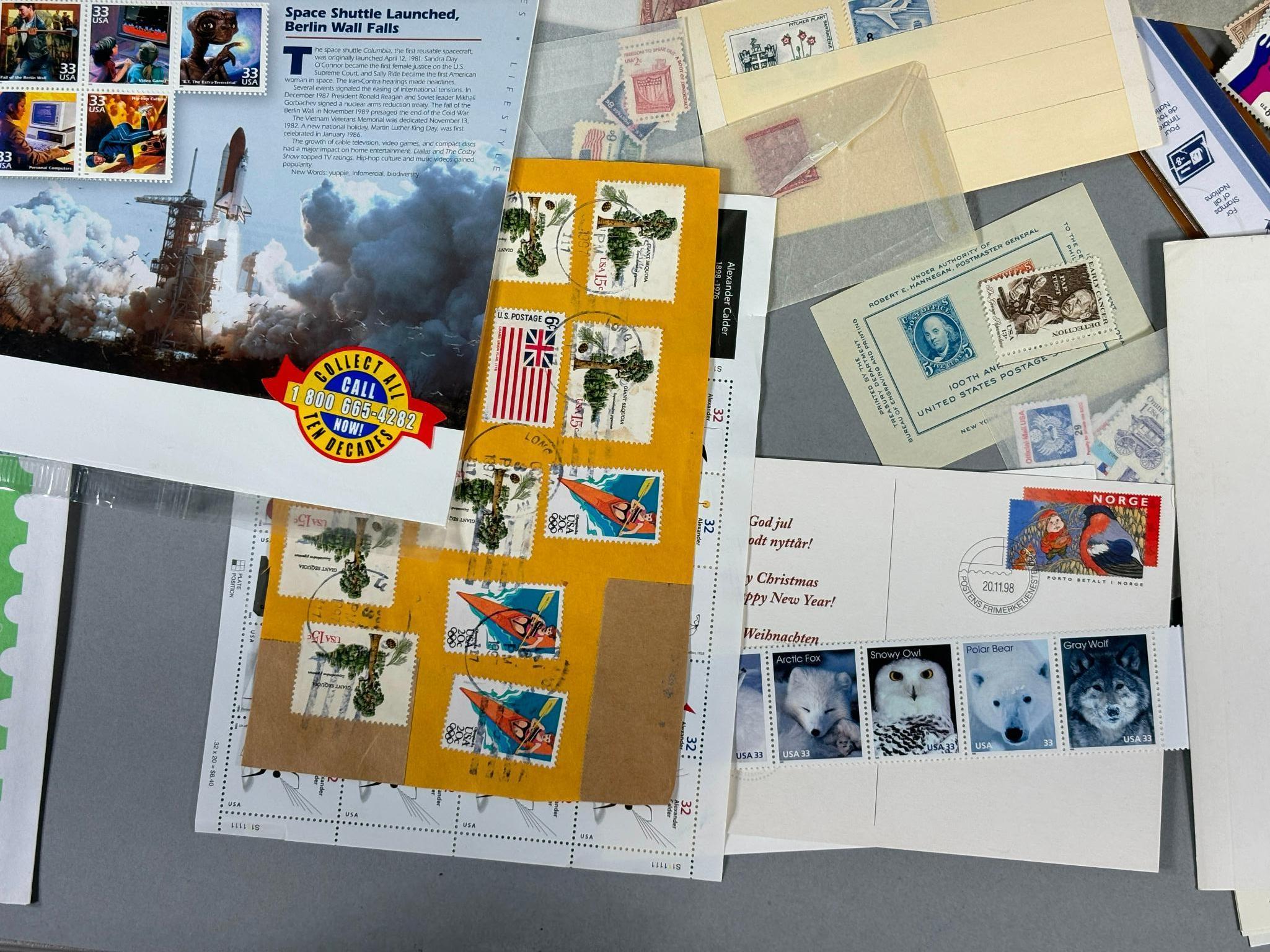 Very Large Lot of Vintage US Stamps Mostly Unused