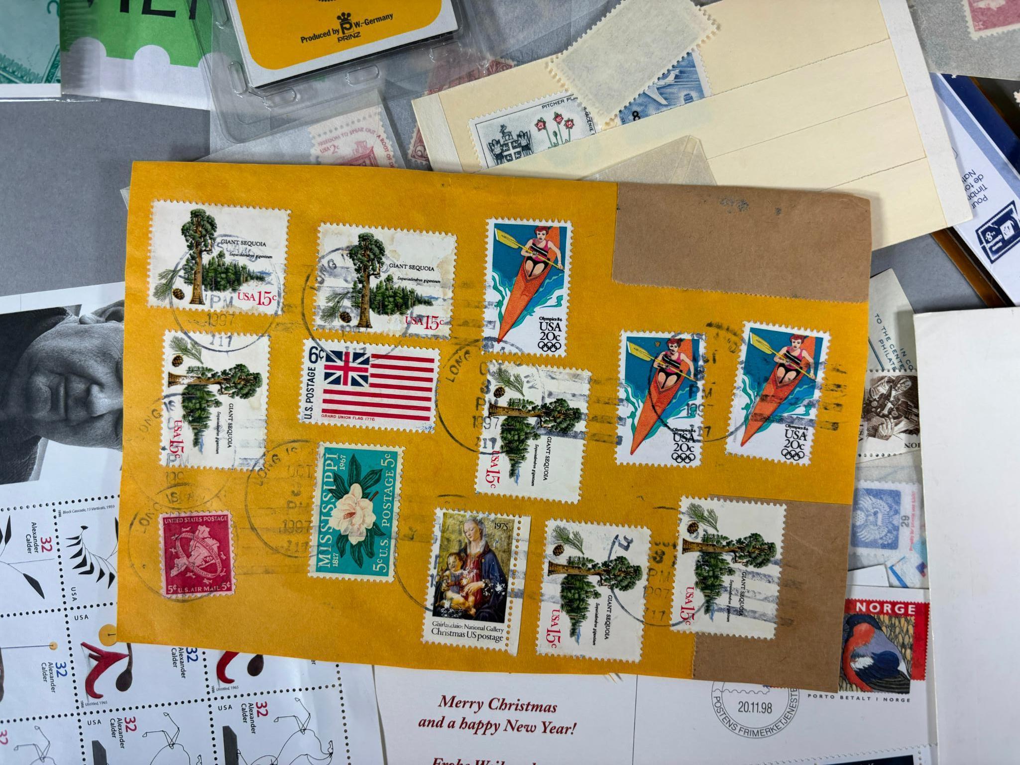 Very Large Lot of Vintage US Stamps Mostly Unused