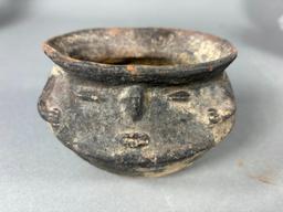Pre Columbian Pottery Face Bowl with Arms Columbia