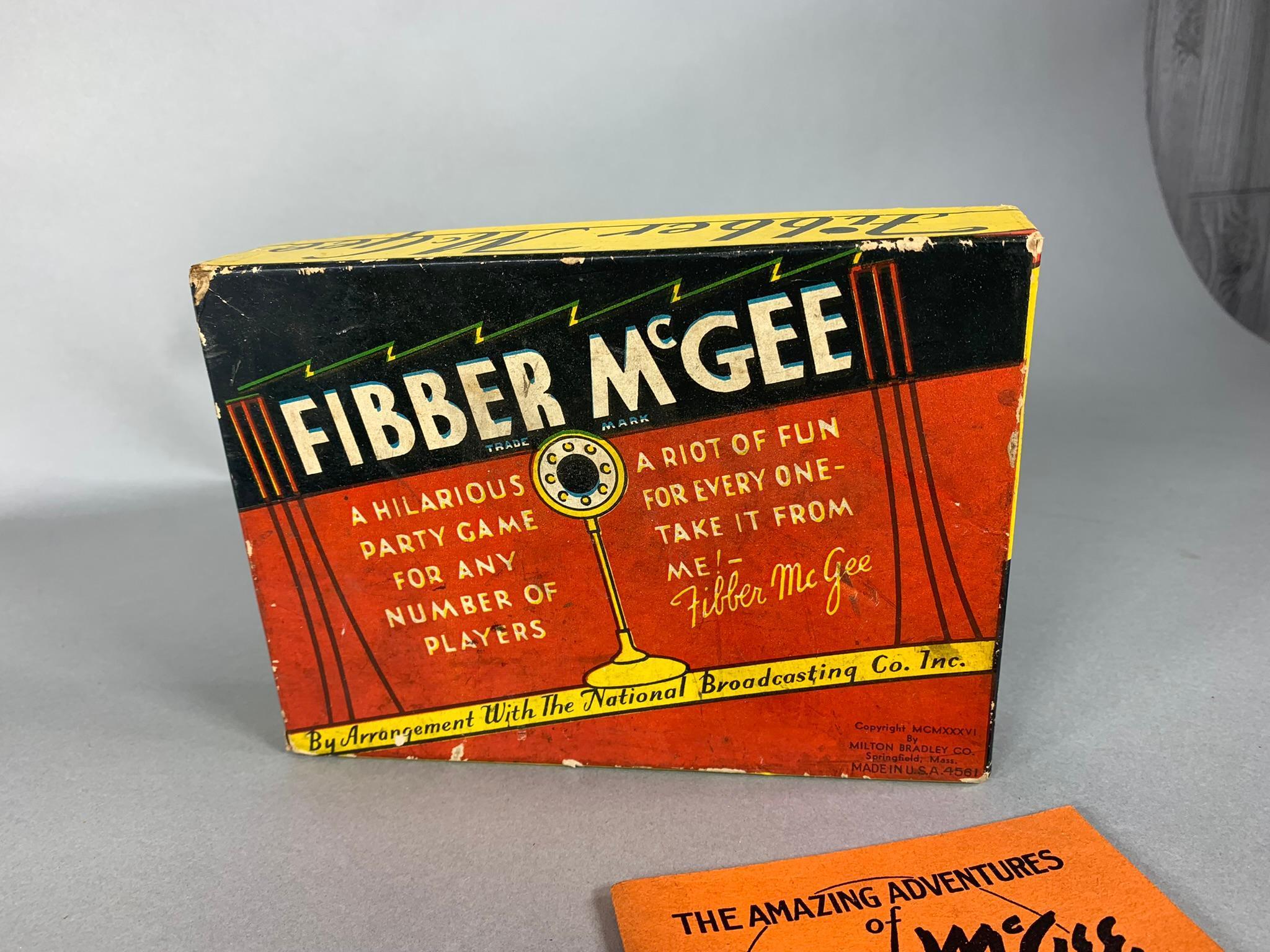 Vintage 1936 Amazing Adventures of Fibber McGee Party Game By Milton Bradley