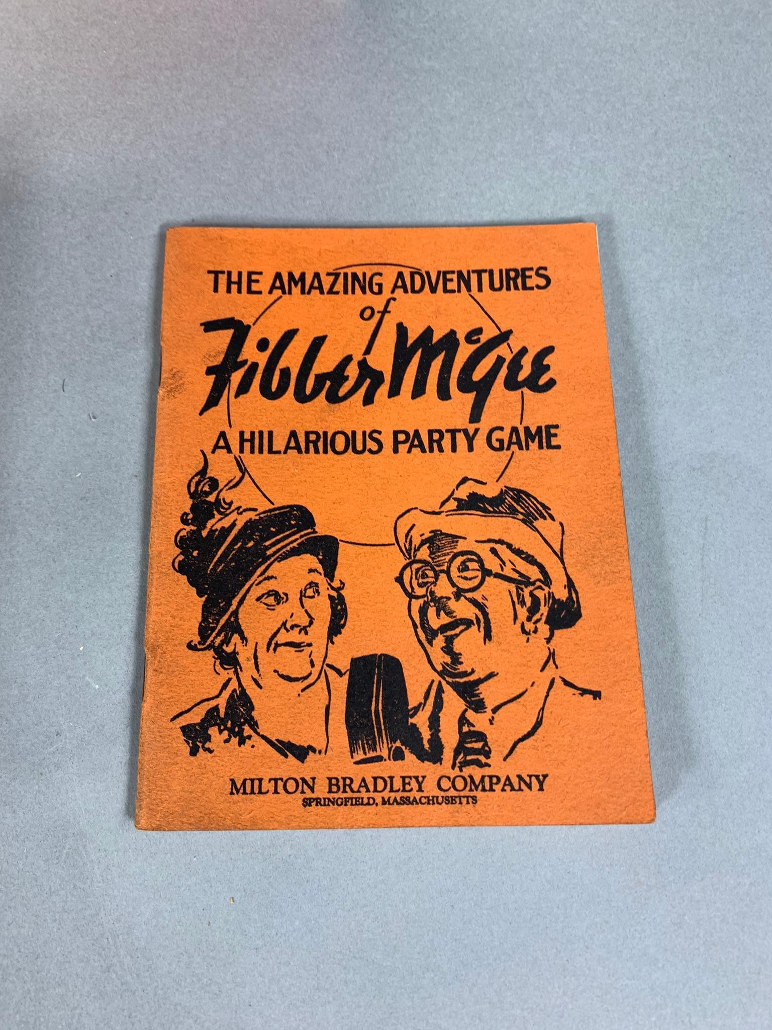 Vintage 1936 Amazing Adventures of Fibber McGee Party Game By Milton Bradley