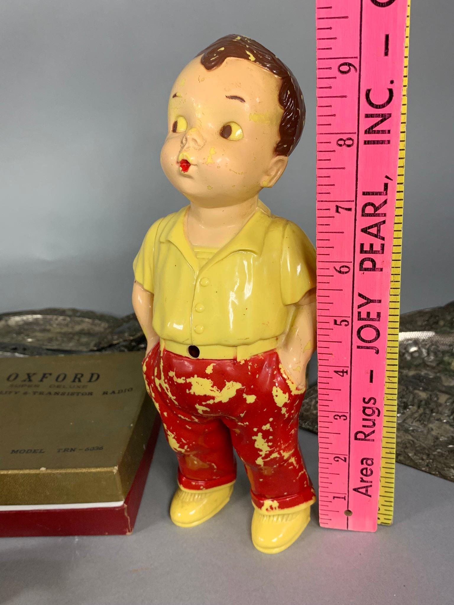 Advertising Thermometer, Vintage Irwin Georgie the Whistling Boy Wind up,