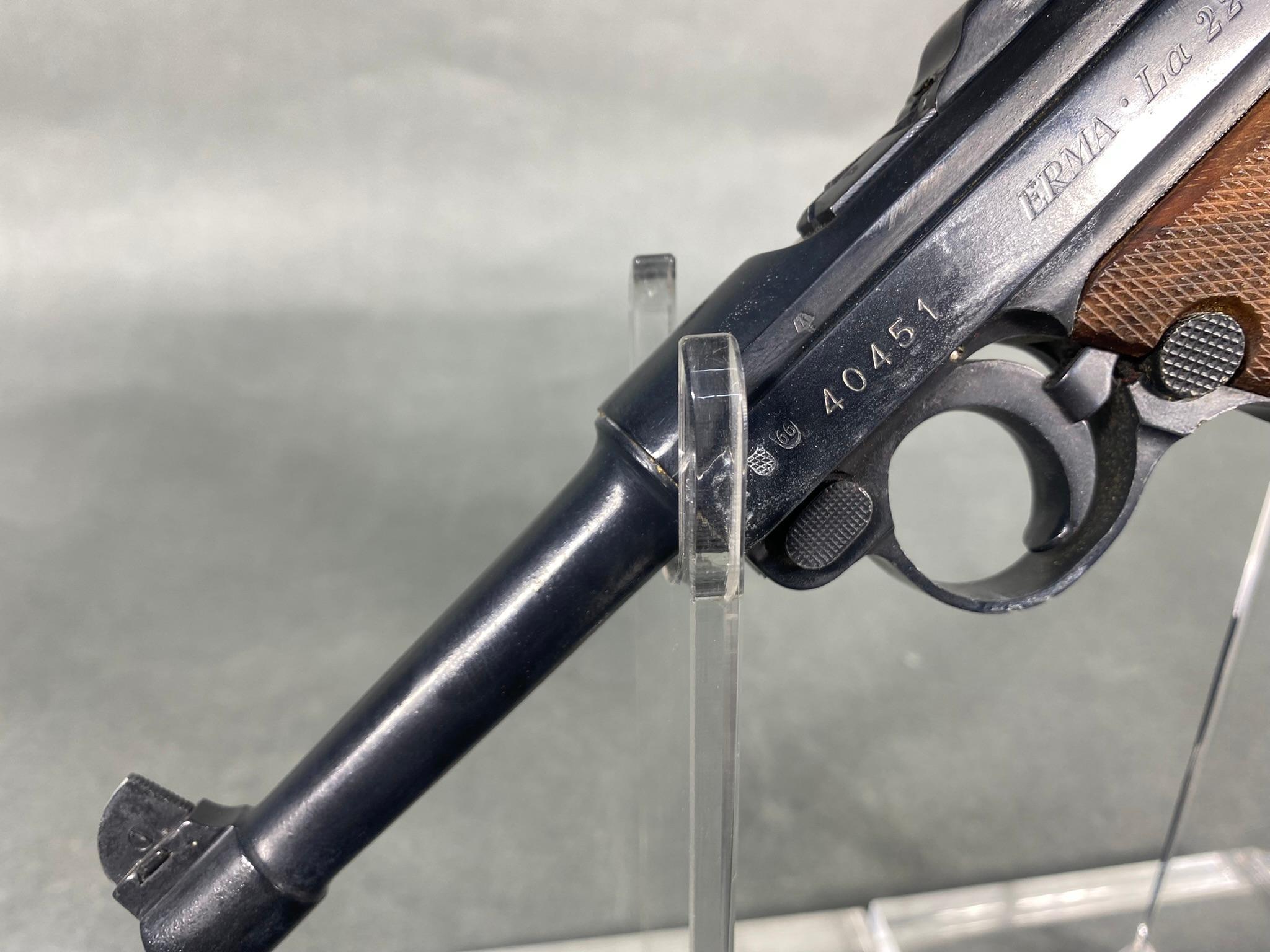 German Luger Style Erma 22LR Pistol in Box