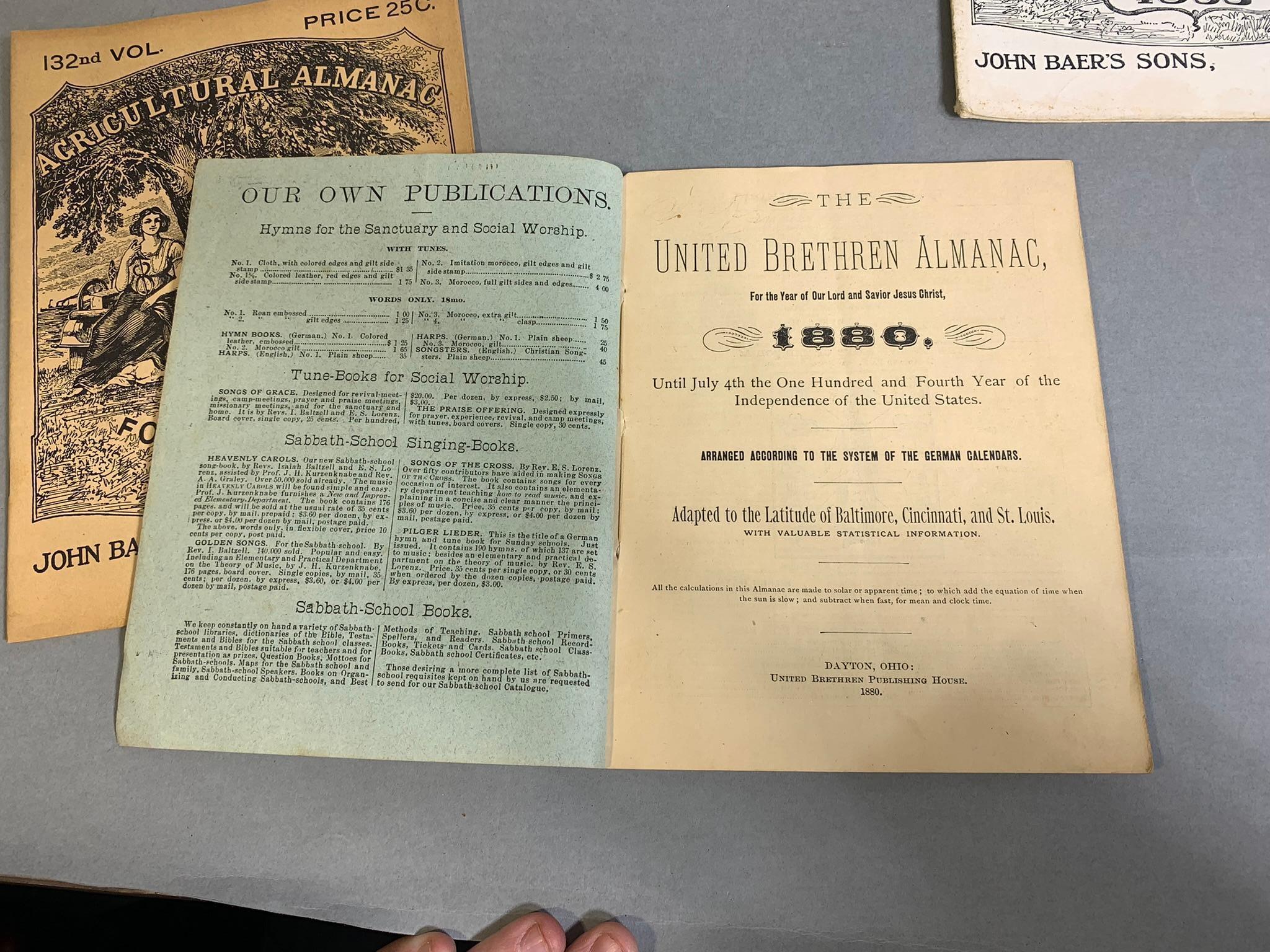 Early Antique Agricultural Almanacs From Lancaster, PA