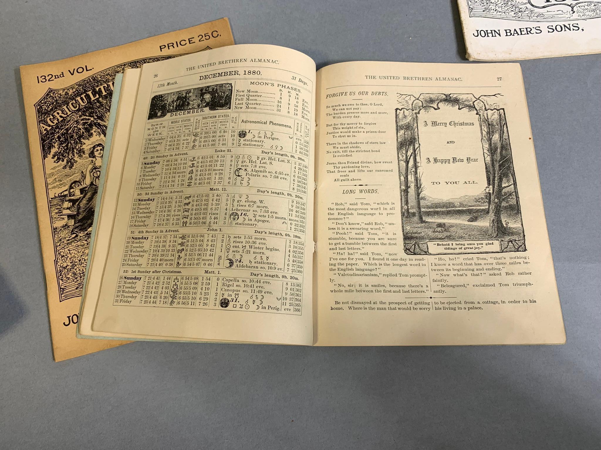 Early Antique Agricultural Almanacs From Lancaster, PA