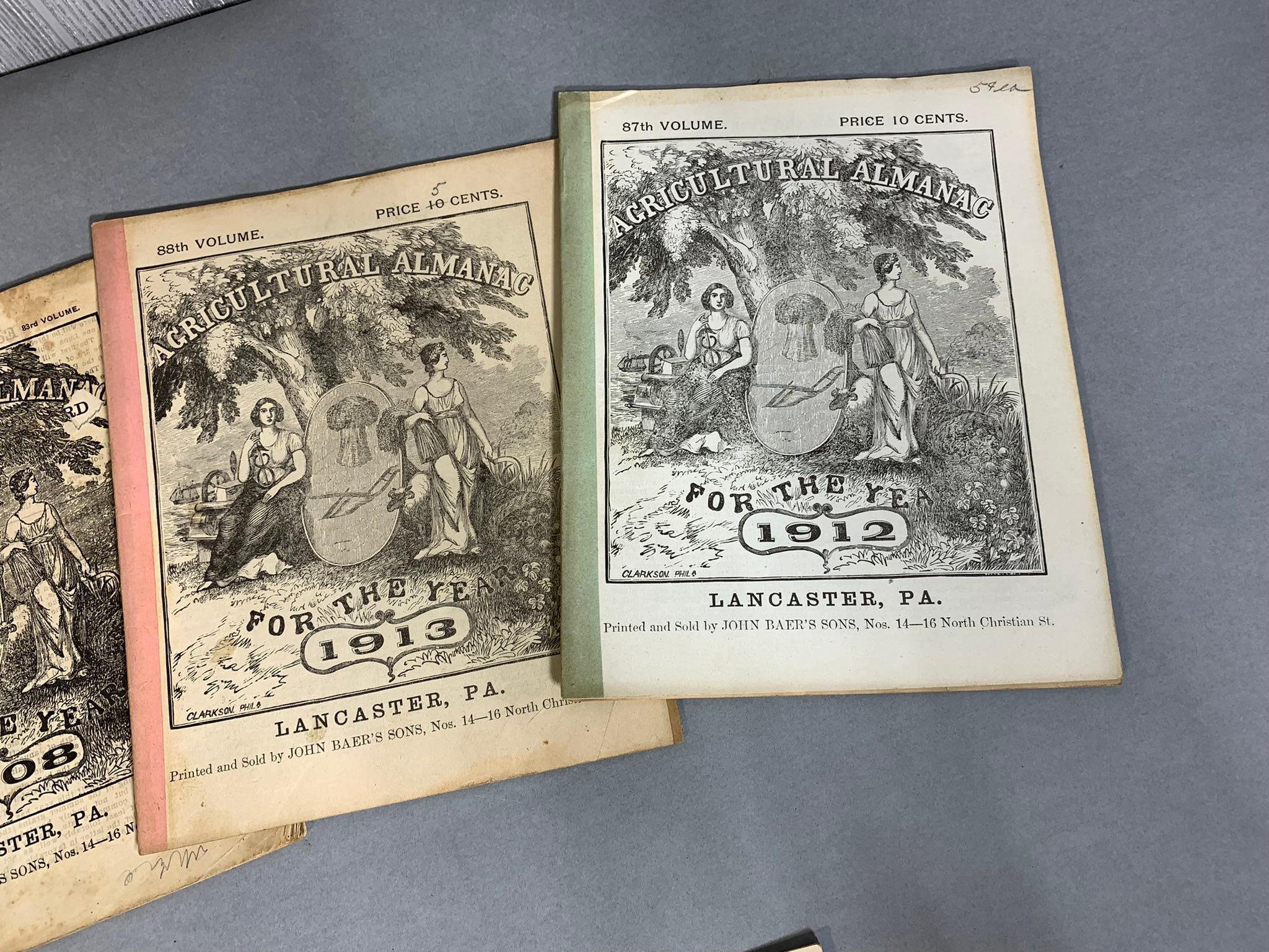 Early Antique Agricultural Almanacs From Lancaster, PA