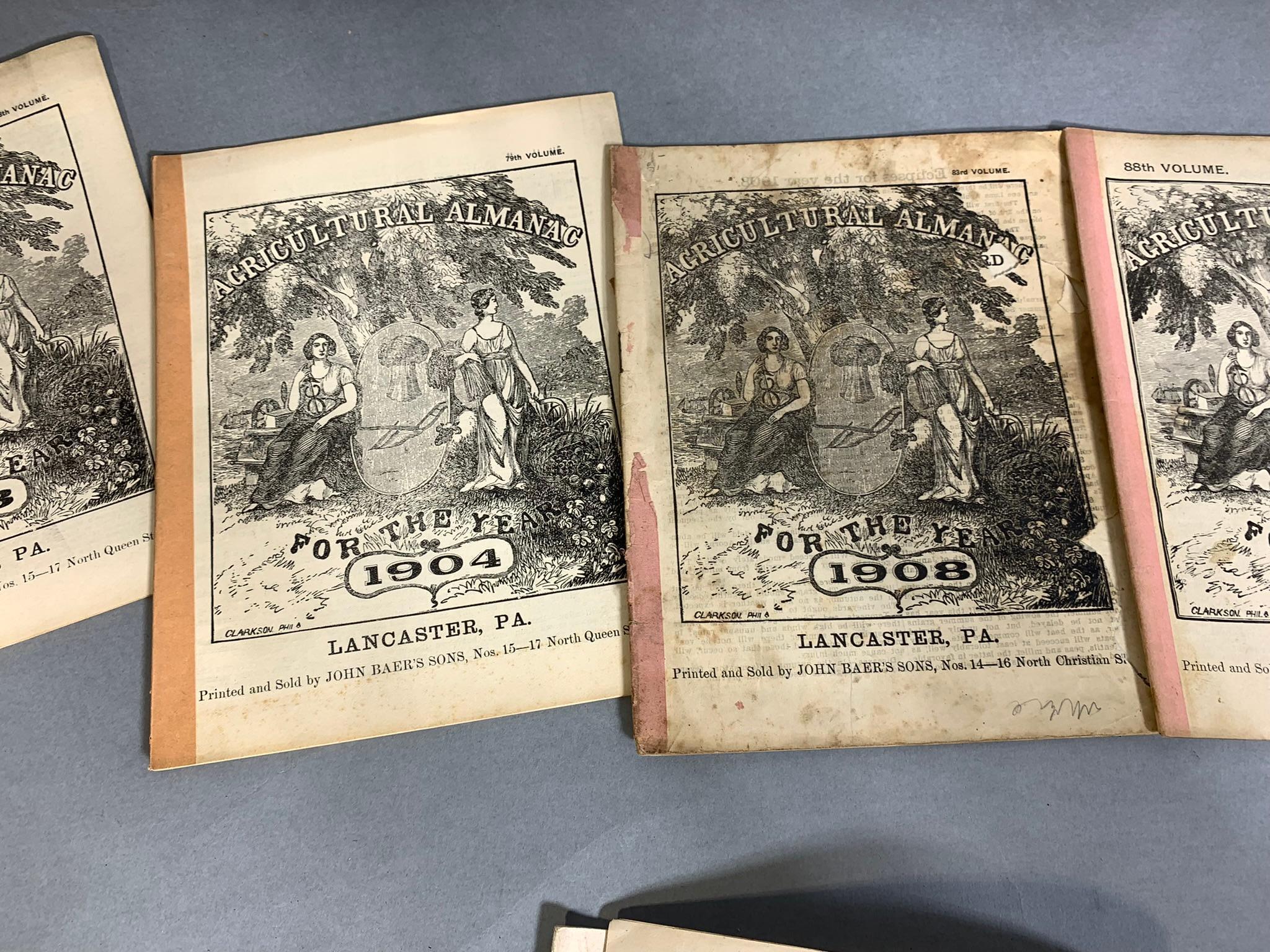Early Antique Agricultural Almanacs From Lancaster, PA