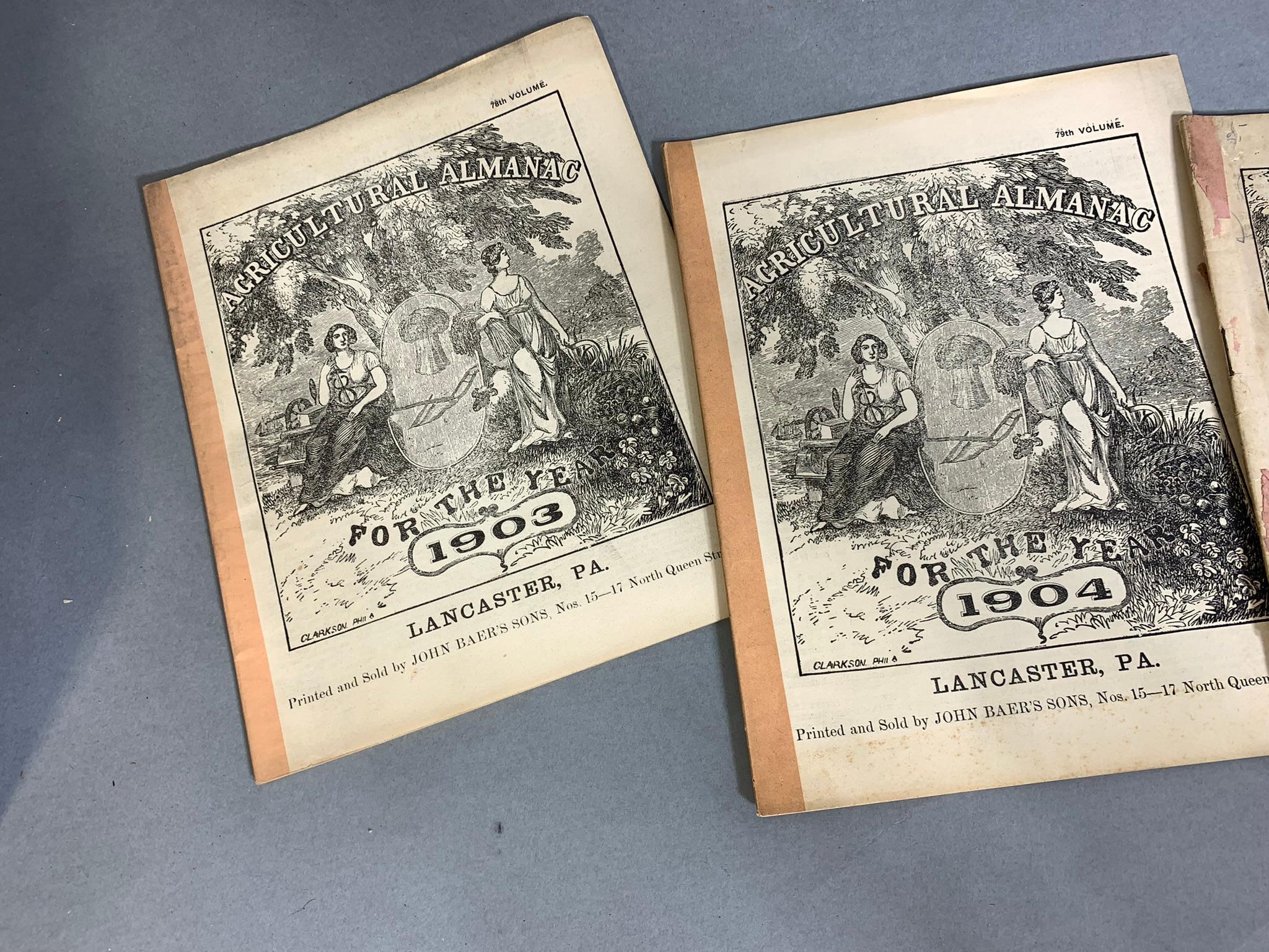 Early Antique Agricultural Almanacs From Lancaster, PA