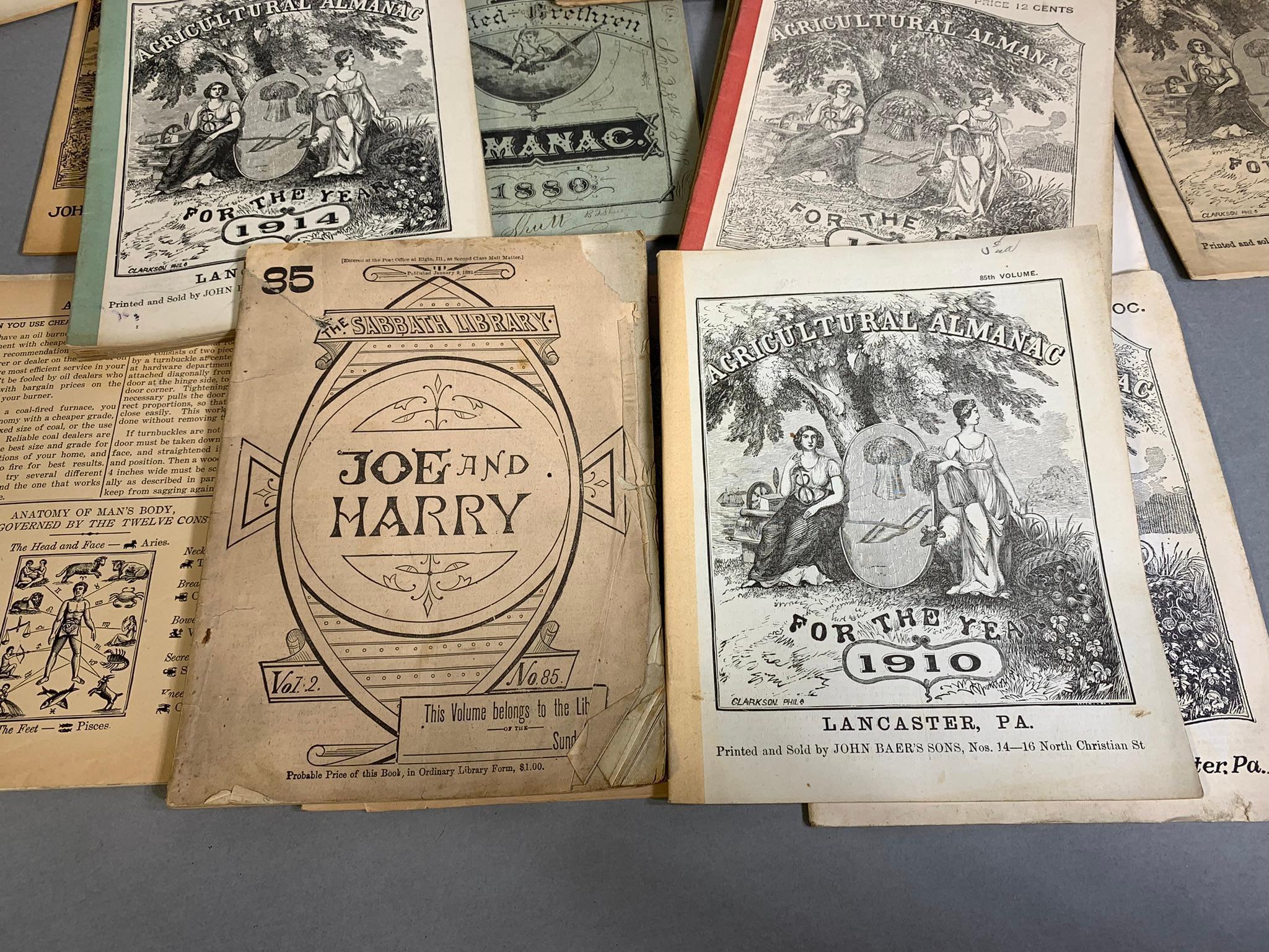 Early Antique Agricultural Almanacs From Lancaster, PA