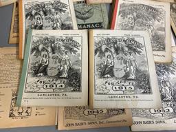 Early Antique Agricultural Almanacs From Lancaster, PA