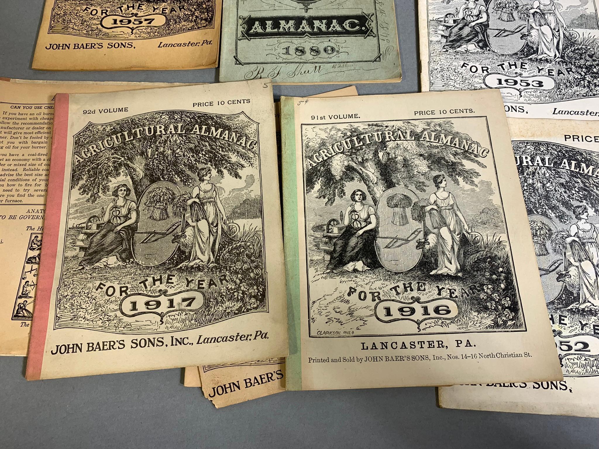 Early Antique Agricultural Almanacs From Lancaster, PA