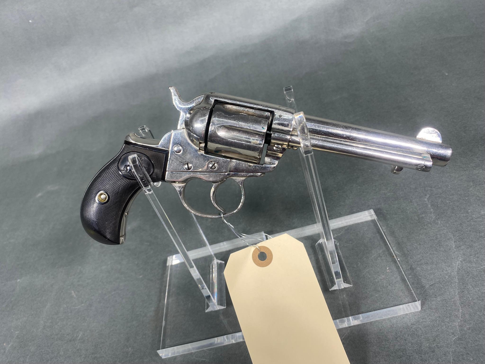 Colt Lightning Revolver Pistol 38 Cal Nickel Plate