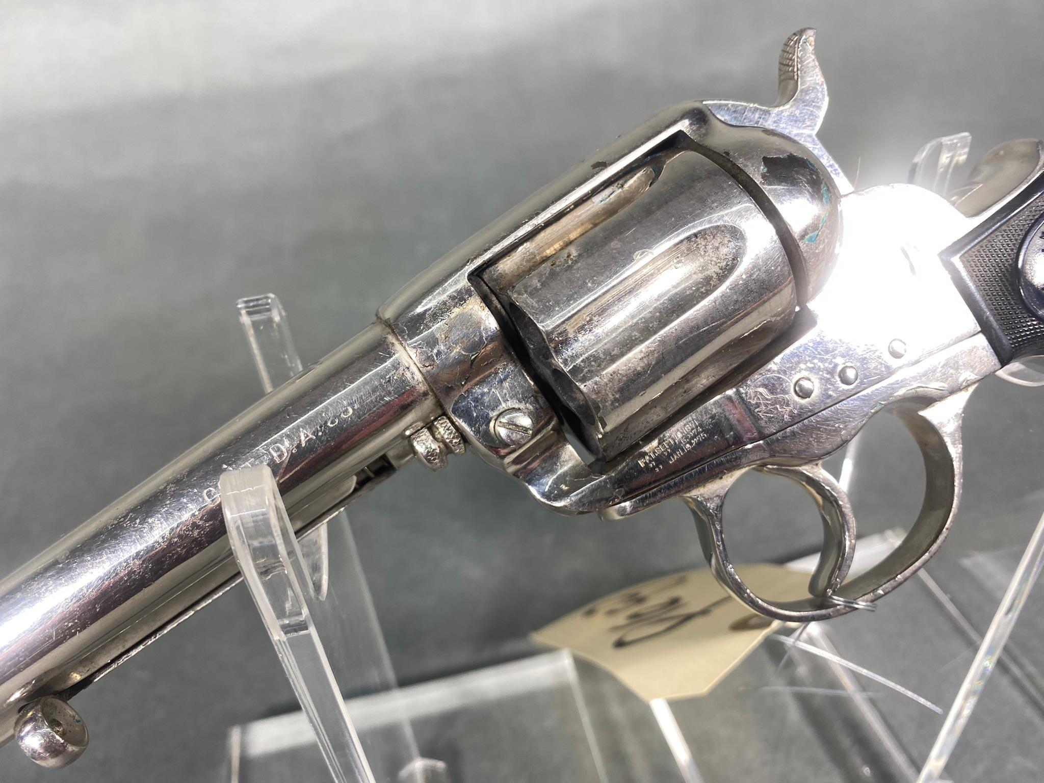 Colt Lightning Revolver Pistol 38 Cal Nickel Plate