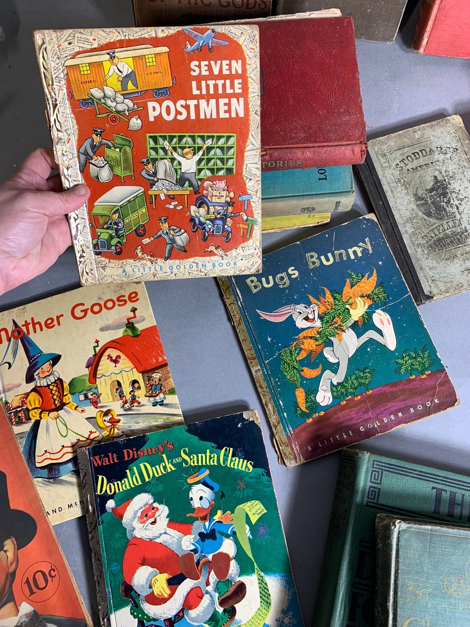 Group Lot Vintage, Antique Books including Charlie McCarthy, Little Golden