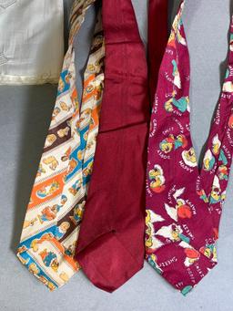 Disney Themed Dwarf Ties, Vintage Apron, Childs Skirt & Cloths