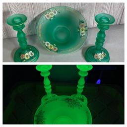 3 Pieces of Uranium Glass