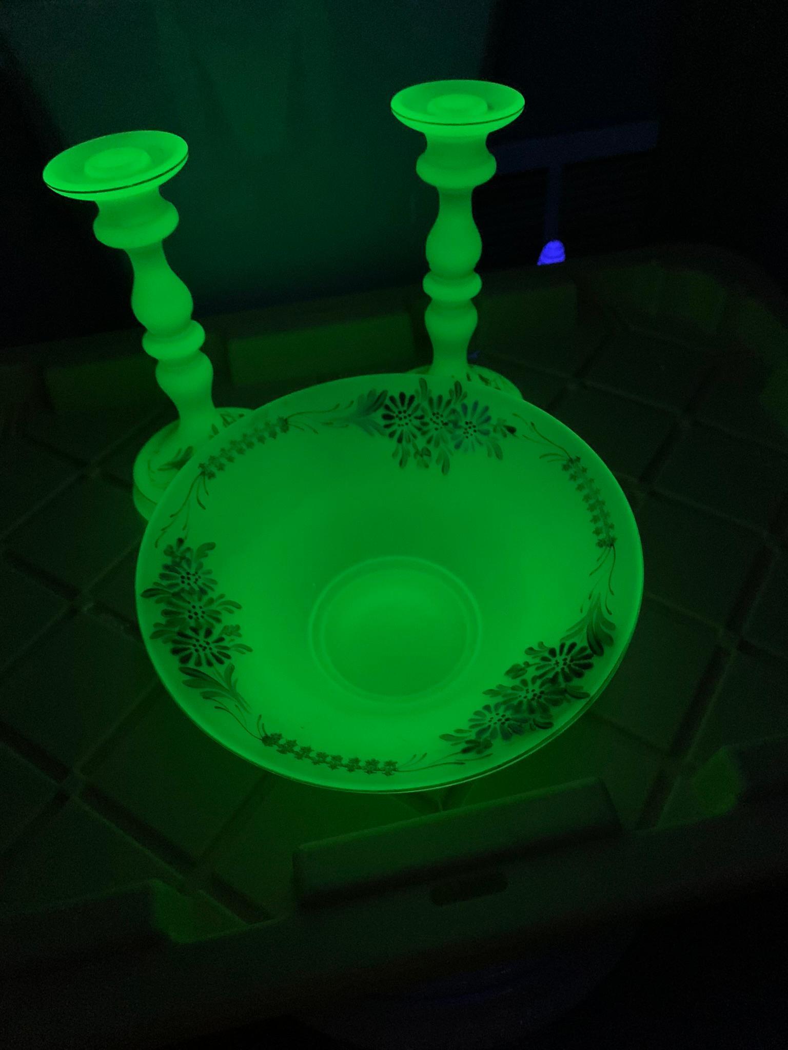 3 Pieces of Uranium Glass