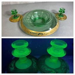 Candle Holders and Dish