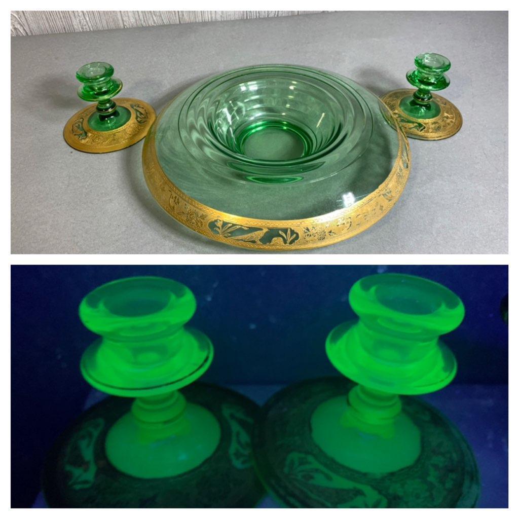 Candle Holders and Dish