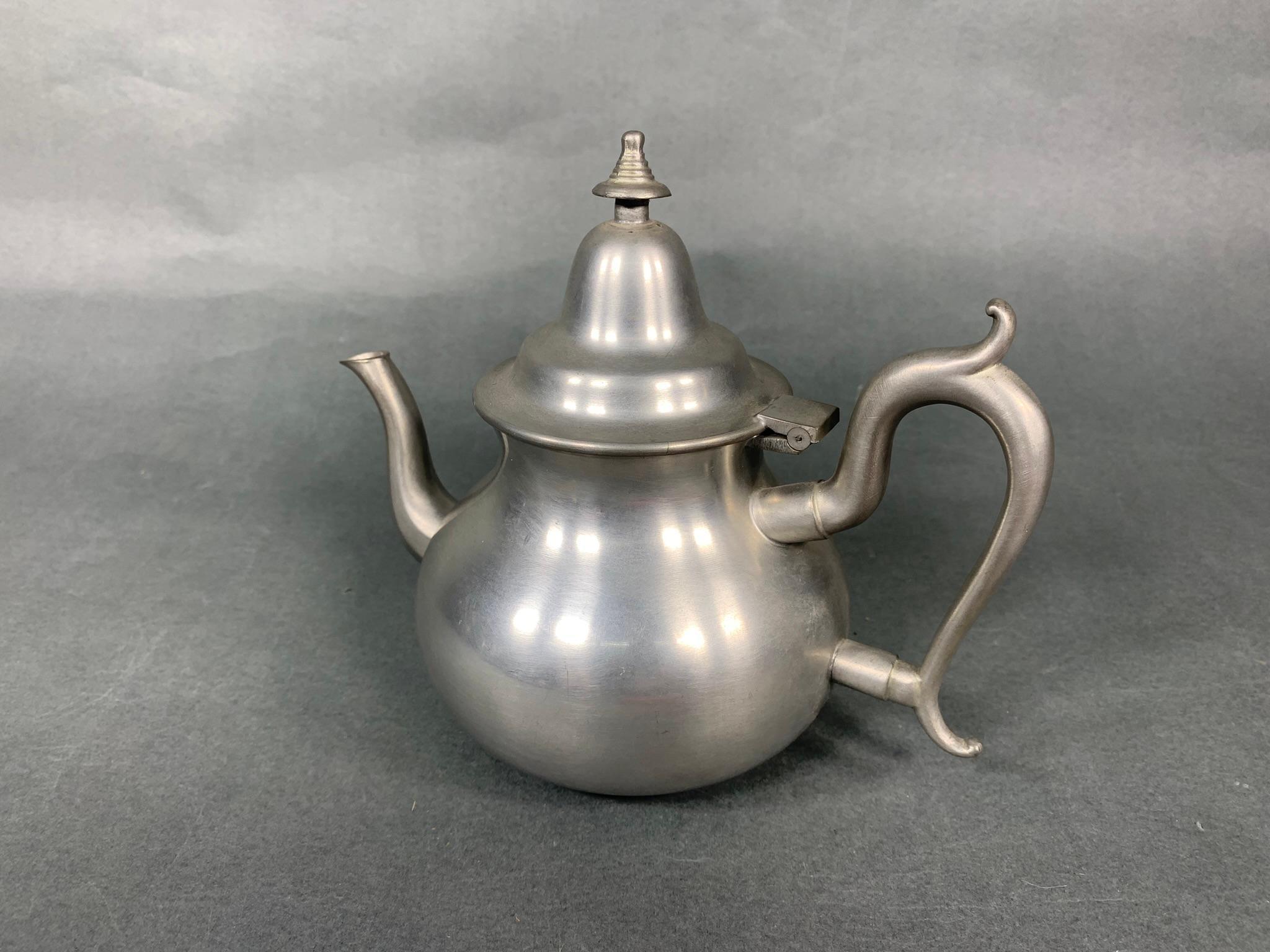 Group of Antique Pewter Tea Pots