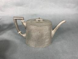 Group of Antique Pewter Tea Pots