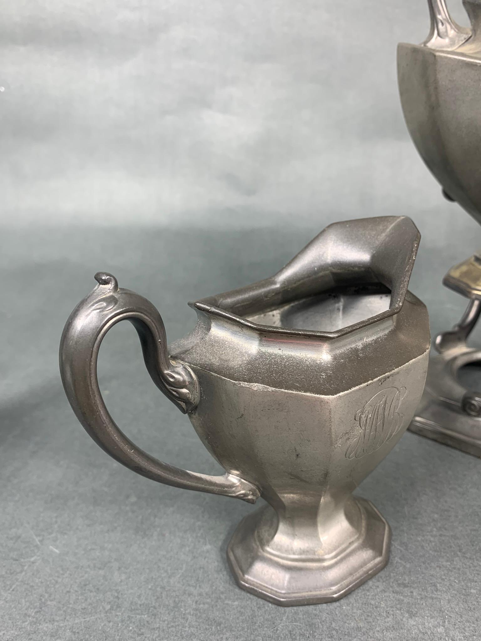 Antique Reed & Barton Pewter Tea Set