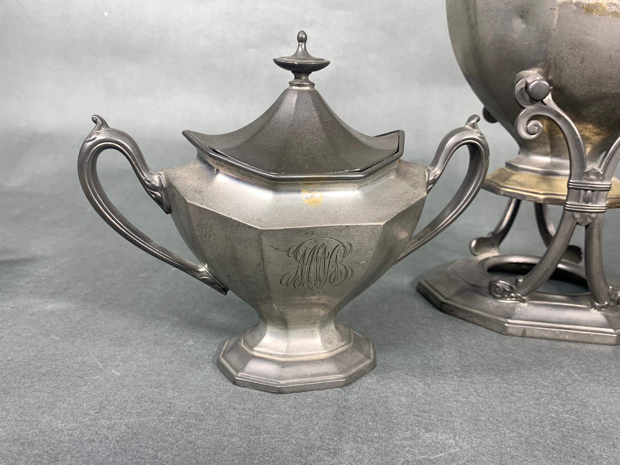 Antique Reed & Barton Pewter Tea Set