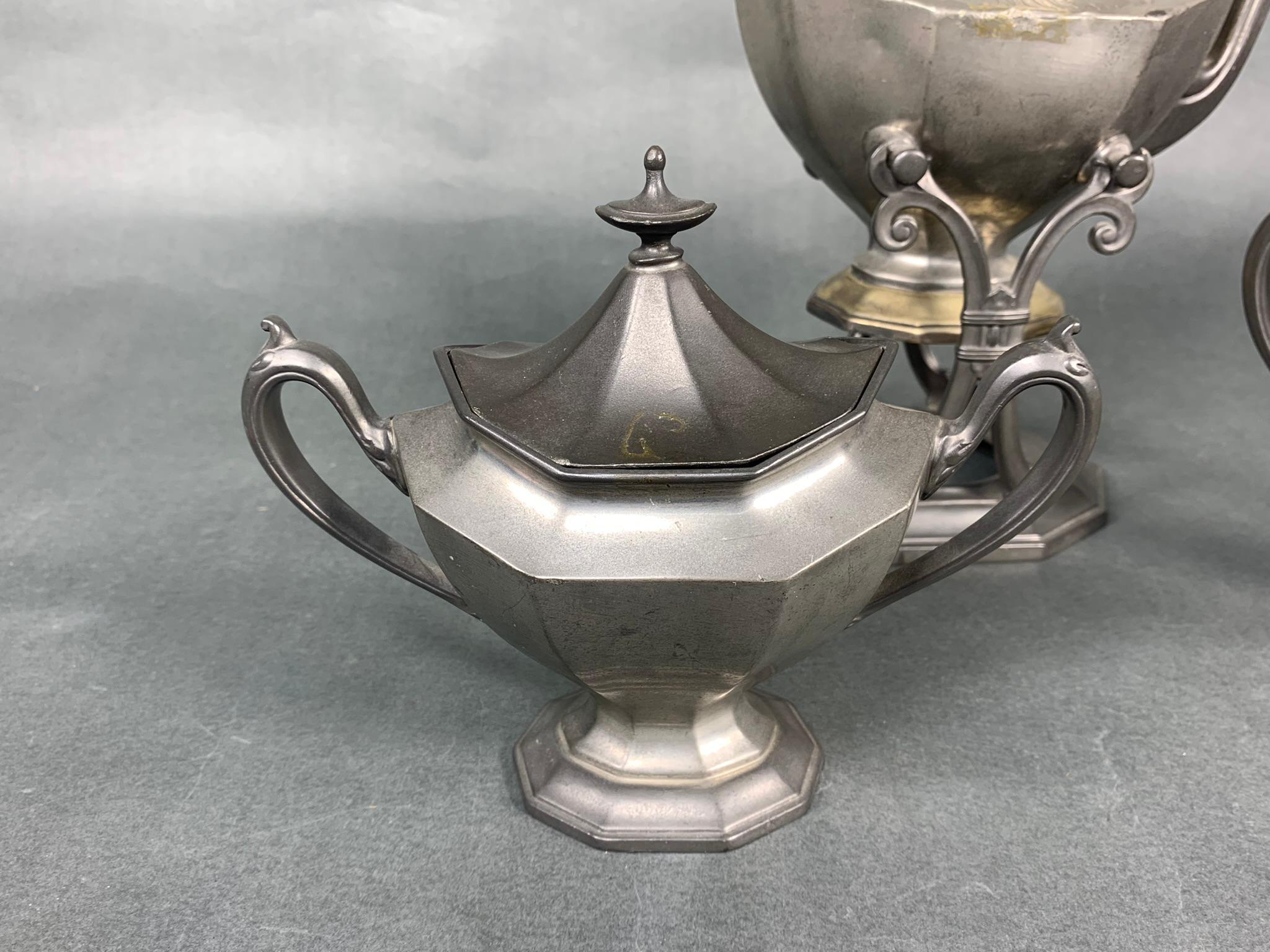 Antique Reed & Barton Pewter Tea Set